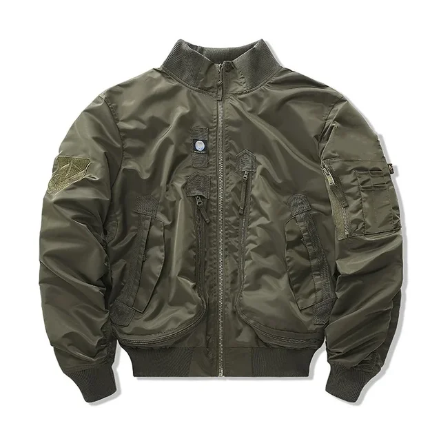 キヨ ma-1 2025 Ma-1 Ma-1 Functional Bomber Jacket for Men, Large Retro