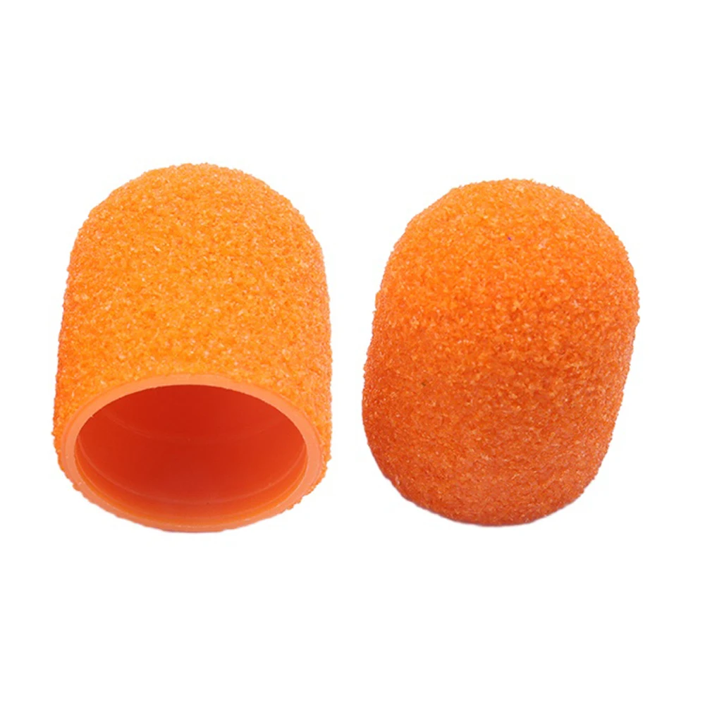2/4개 고무 비트 또는 네일 샌딩 캡 네일 커터 슬리브 2.35mm 샤프트 페디큐어 필링 UV 젤 제거 샌드 캡 80 풋 케어