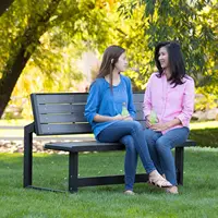 60253 Outdoor Convertible Bench  55 Inch  Harbor Gray 1