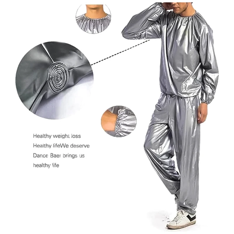 Heavy Duty Sauna Suit for Men Women Weight Loss Exercise Slimming Gym Fitness Workout Anti-Rip Sweat Suits Fat Burning sauna suit