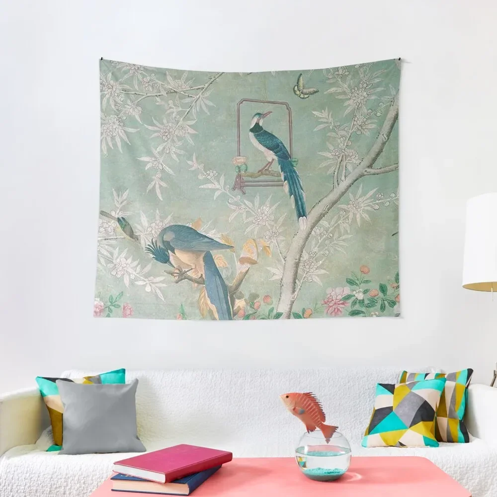 

Exotic Birds Chinoiserie Mural Tapestry Wall Tapestries Wall Art Tapestry