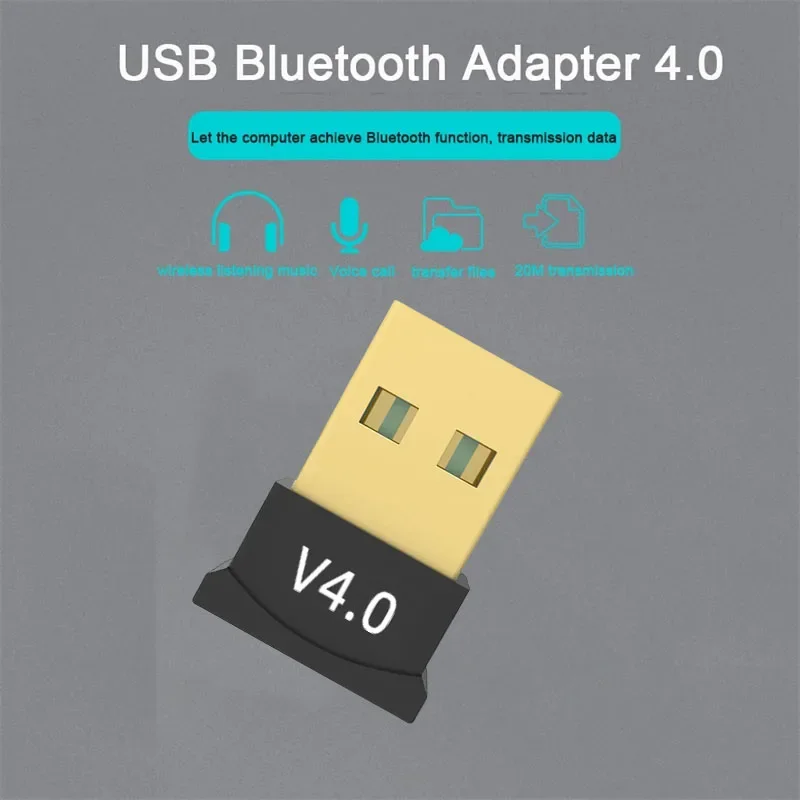 무료 배송 USB 블루투스 4.0 어댑터 무선 동글 호환 V 4.0 USB 2.0 송신기 오디오 수신기 Windows 노트북 용