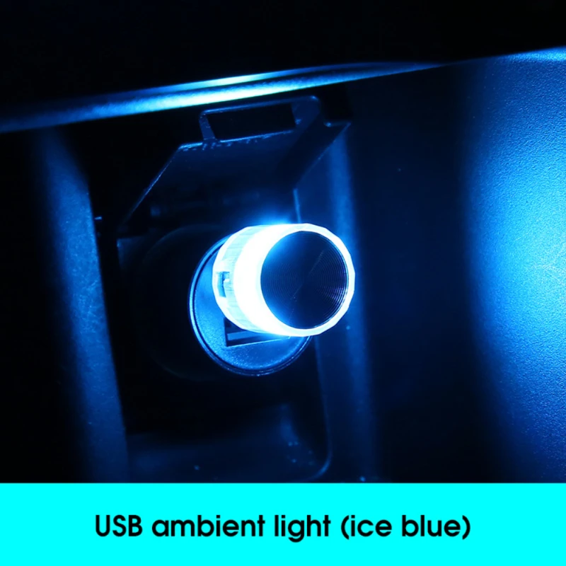 Mini USB LED Car Ambient Night Light Lamp