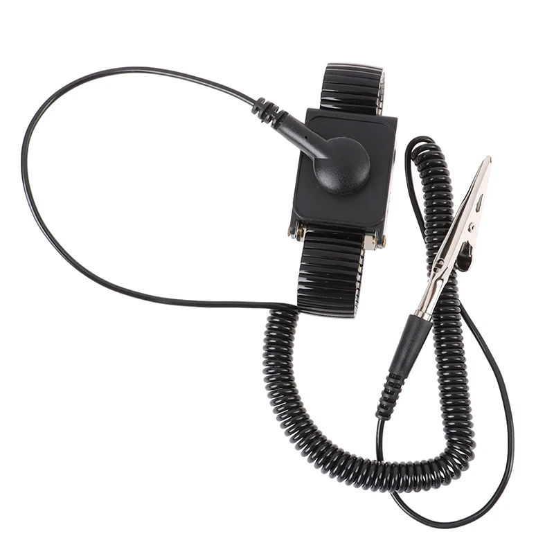 1pc Anti Static Work Wrist Strap ESD Adjustable Discharge Belt Ground Metal Bracelet
