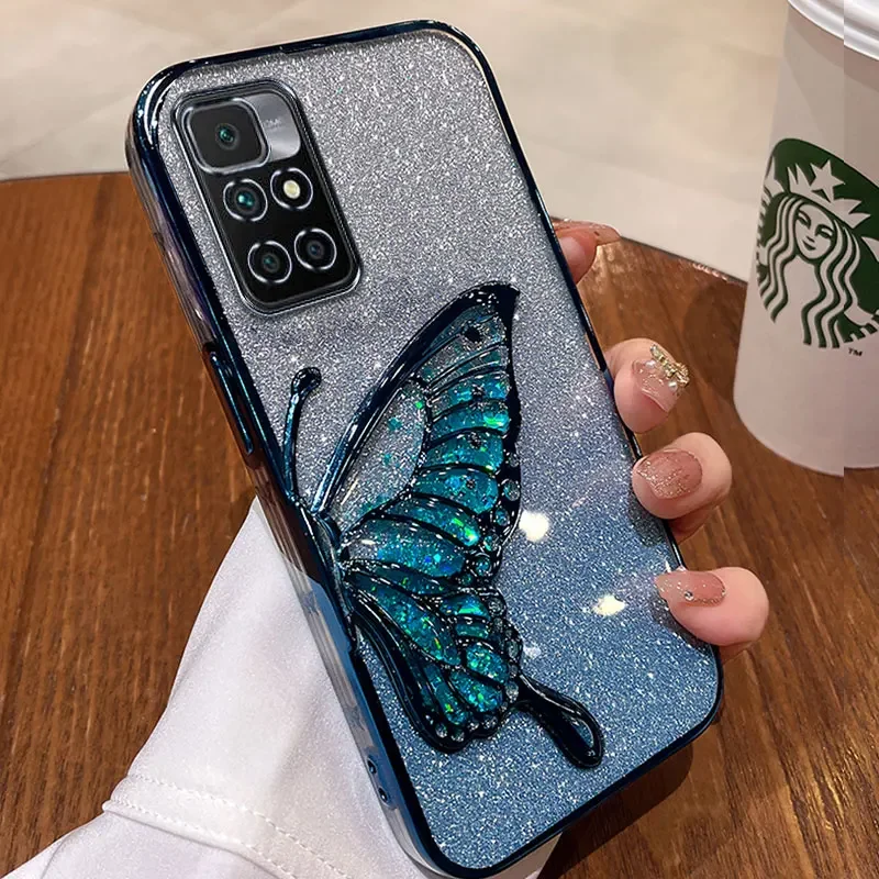 Luxury Quicksand Butterfly Glitter Shockproof Phone Case