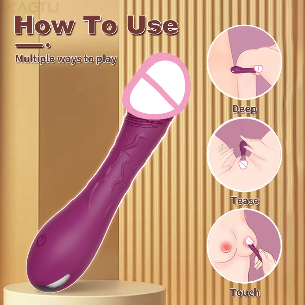 Rabbit Vibrator Mit Teleskop-stoßfunktion Für Damen_voghion.com