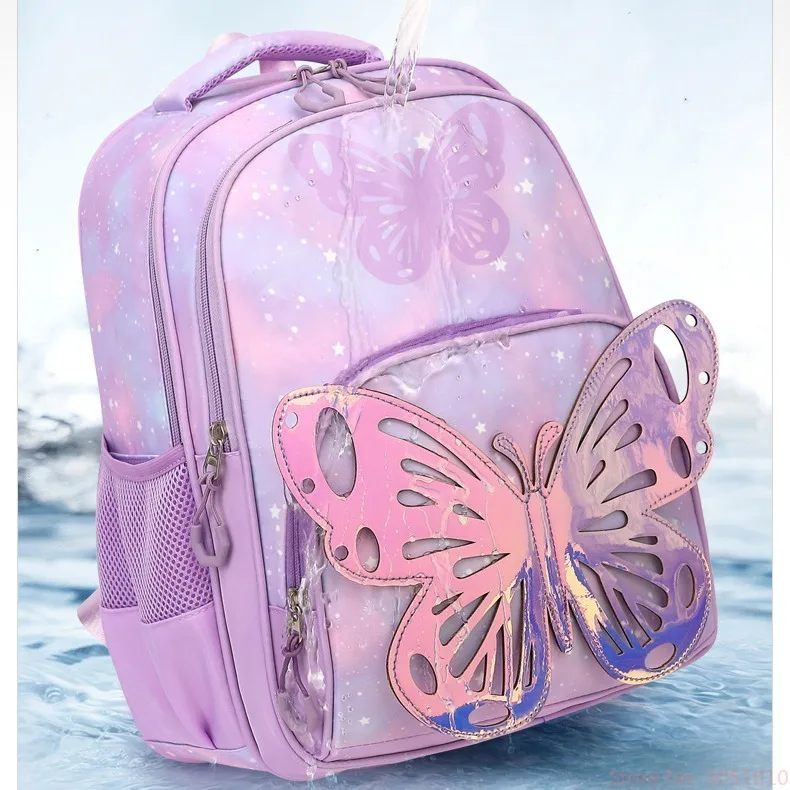 2024 Disney new girls' backpack, children's cartoon creative butterfly multifunctional and stylish versatile student backpack 4