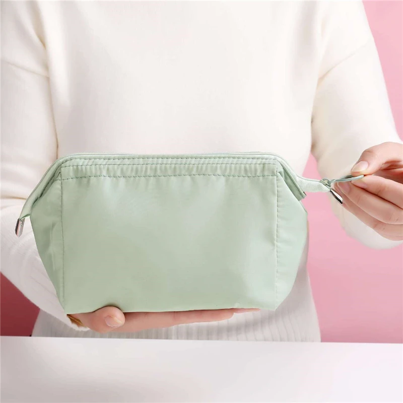 Women Zipper Cosmetic Bag Solid Color Female Makeup Bag Travel Toiletry Beauty Makeup Bags Organizer Bolsos De Maquillaje Travel 5