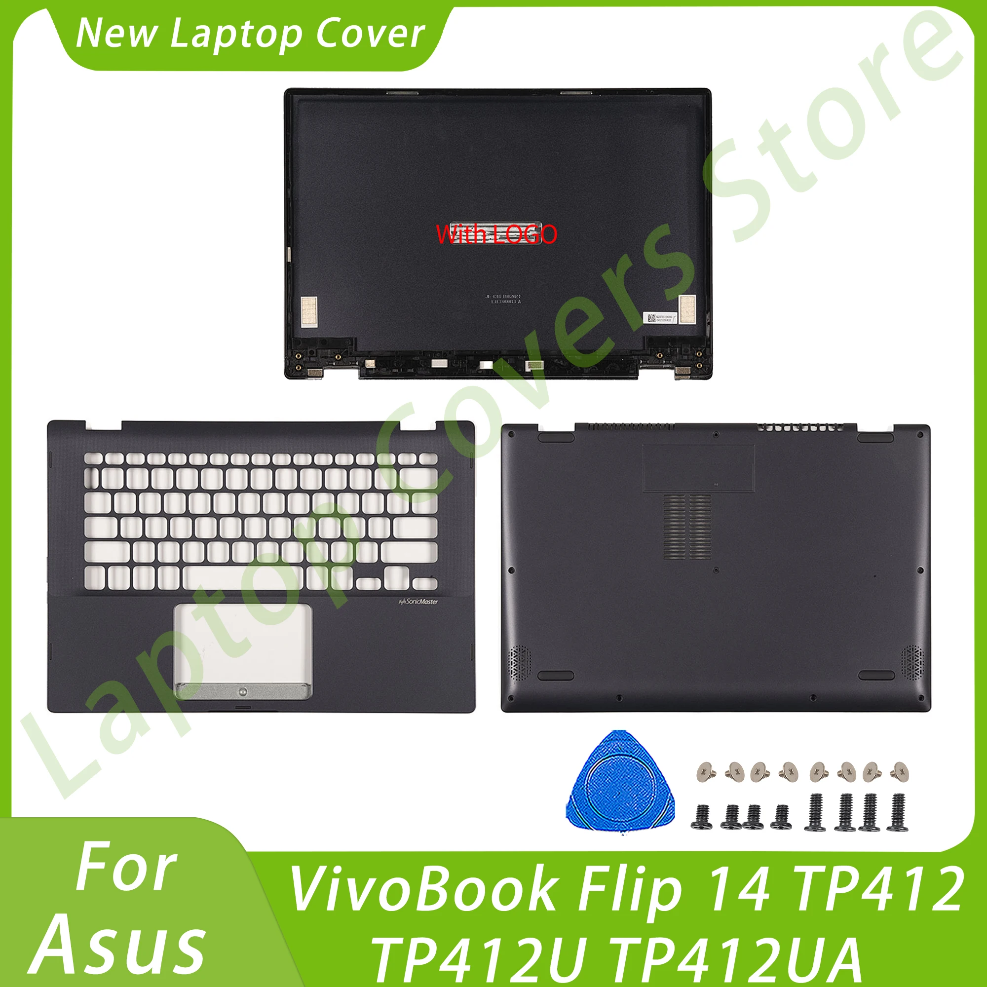 

Новинка, чехол для ноутбука Asus VivoBook Flip 14 TP412 TP412U TP412UA, задняя крышка ЖК-дисплея, подставка для рук, нижняя детская крышка, корпус для ноутбука