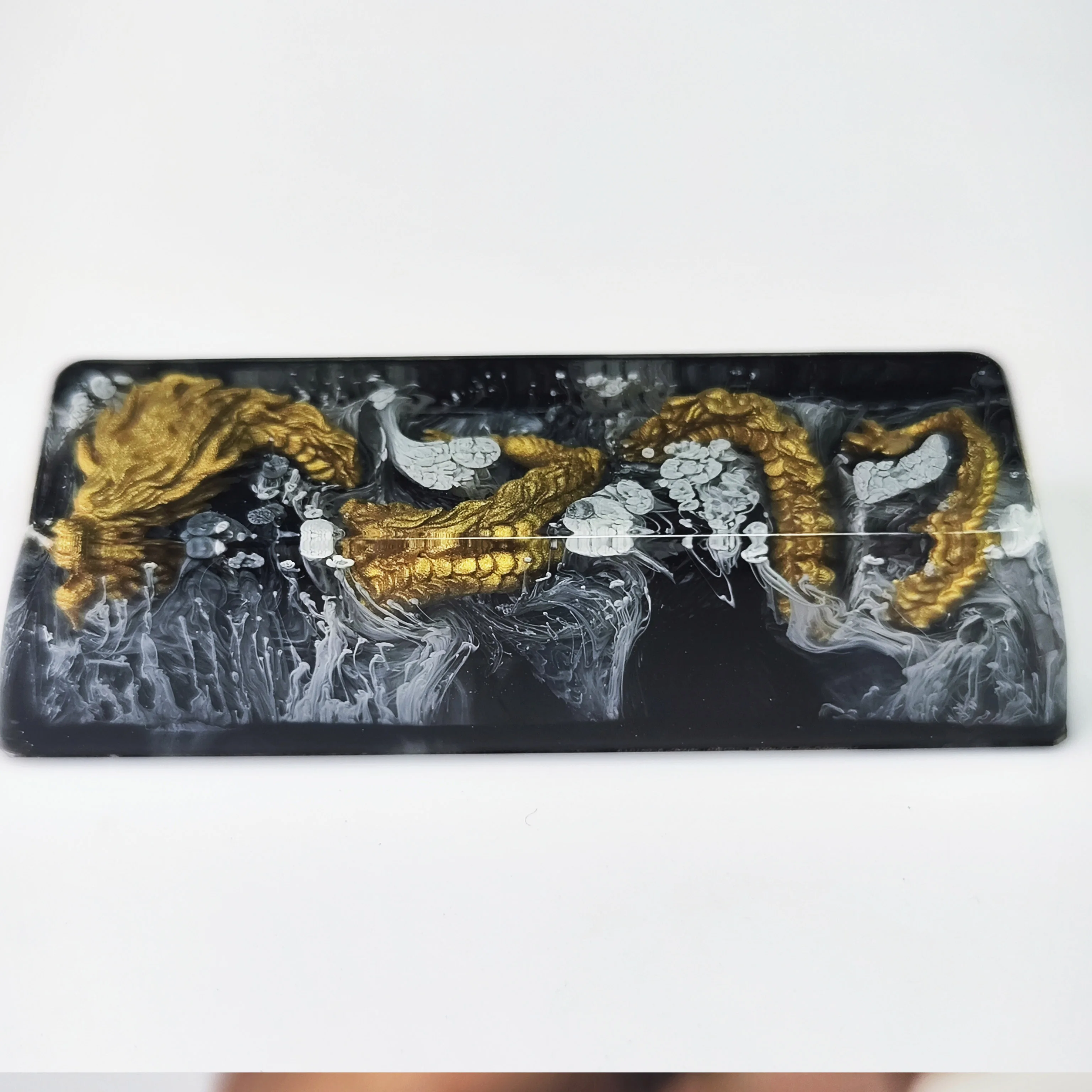 capuchons de touches en résine pour clavier design dragon doré fait la cadeau de vacances pour garçons