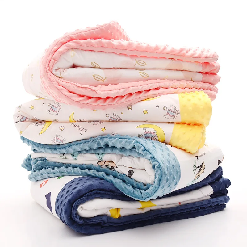 Bean Blanket Baby Autumn and Winter Thick Newborn Baby Blanket for Boys and Girls Baby Blanket Bubble Velvet All Year Round