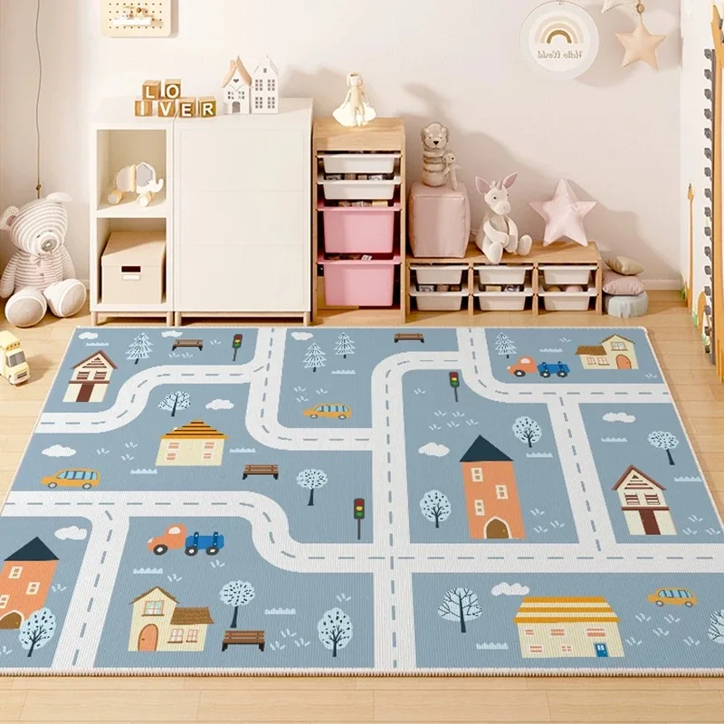 Kids Carpet Children's Room Play Area Living Room Bedroom Car track Digital puzzle game mat Baby play crawl mat