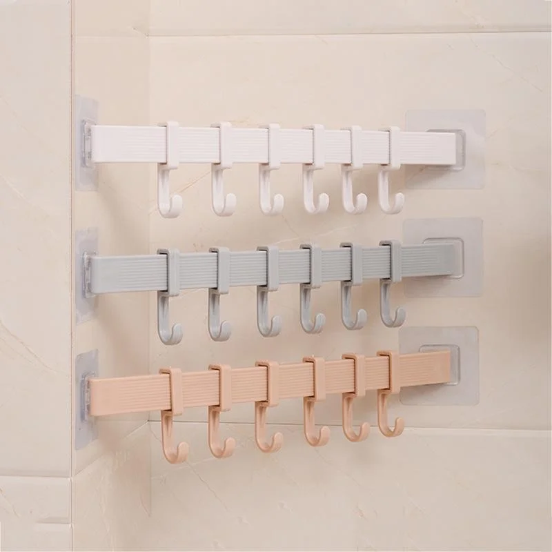 Self Adhesive Wall Hooks Hooks Wall Mounted Hanger with Sticker Heavy Duty Kitchen Rail Rack Bathroom PP Coat Hat Holder Clothes Towel Storage Hook