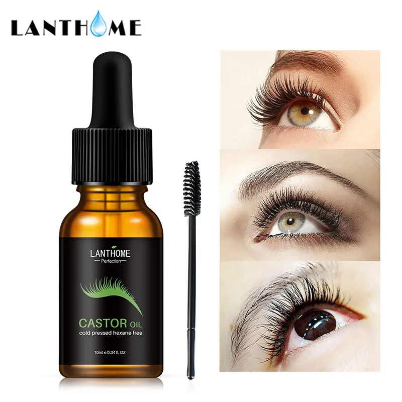 

10ml lanthome Castor oil mascara essential oil eye black Nourishing hair follicles Grow thick eyelashes