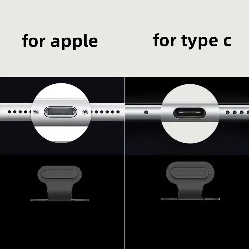 2/4/6PCS 충전 포트 아이폰용 먼지 방지 플러그 삼성 USB Type-C 포트 보호기 실리콘 먼지 플러그