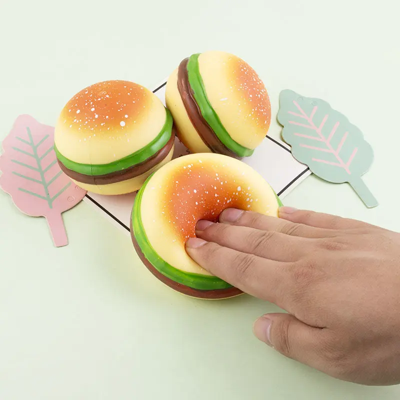 

Kawaii Simulation Squeeze Lala Le Venting Hamburger Tricky To Relieve Boredom Funny Vent Slow Rebound Toy Creative New