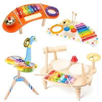 Children Wooden Montessori Musical Toys Percussion Musical Instrument Piano Musical Learning Infant Sensory Education Kids Toys 1