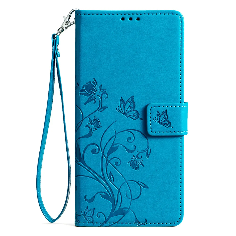 Butterfly Handy Leather Wallet Cover with Magnetic Closure and Card Slots