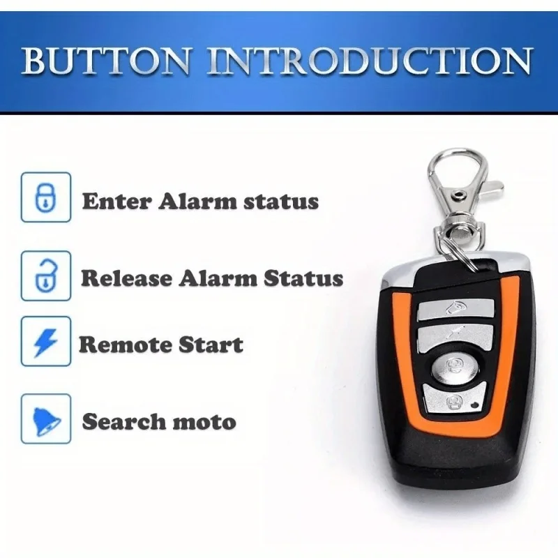 Remote Control Motorcycle Scooter Anti-theft Alarm Security Engine Start Motorcycle Antitheft Device Sensitivity High Wireless