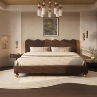 Tête de lit minimaliste, cadre double esthétique, lit français, chambre à coucher, Queen, accessoires de maison pour dortoir 2