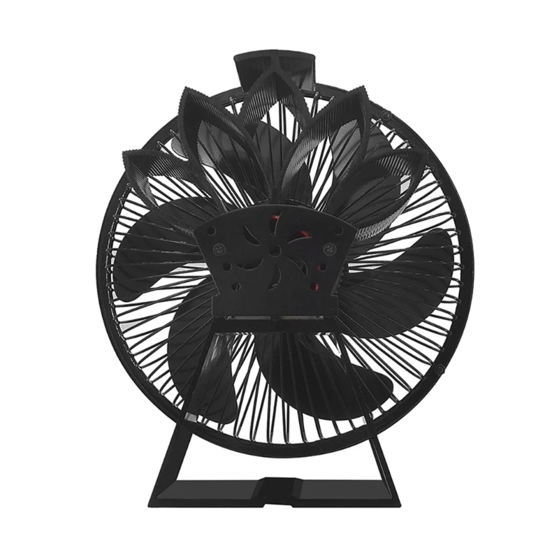 Efficient Heat Distribution Heat Powered Stove Fan Cover Energy saving Blowers Dropship fireplace fan 4 blade for w heat operation heat powered stove fan quick start silent operation warm air efficient fuel