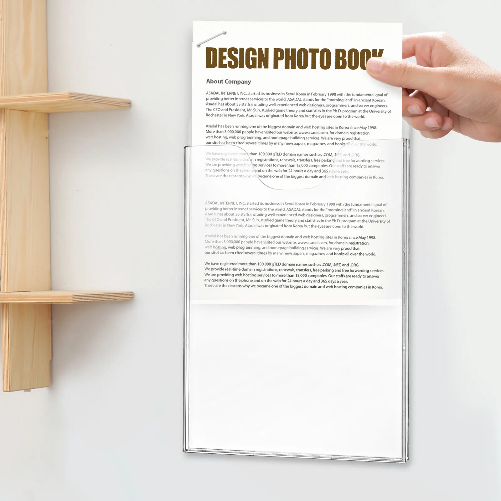 2Pcs 투명 아크릴 벽 파일 홀더 수직 문서 정리함 사무실 학교 병원 브로셔 전단지에 대한 견고한 공간 절약