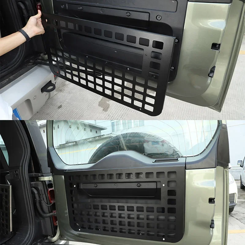 

For Land Rover Defender 2020-2022 aluminum alloy car tailgate multi-function storage bag shelf hanging bag rack Car Accessories