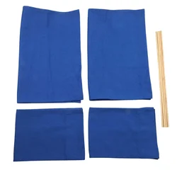 Black Director Chair Covers - Durable, Easy - to - Install with Stylish Stripe Design (Blue)