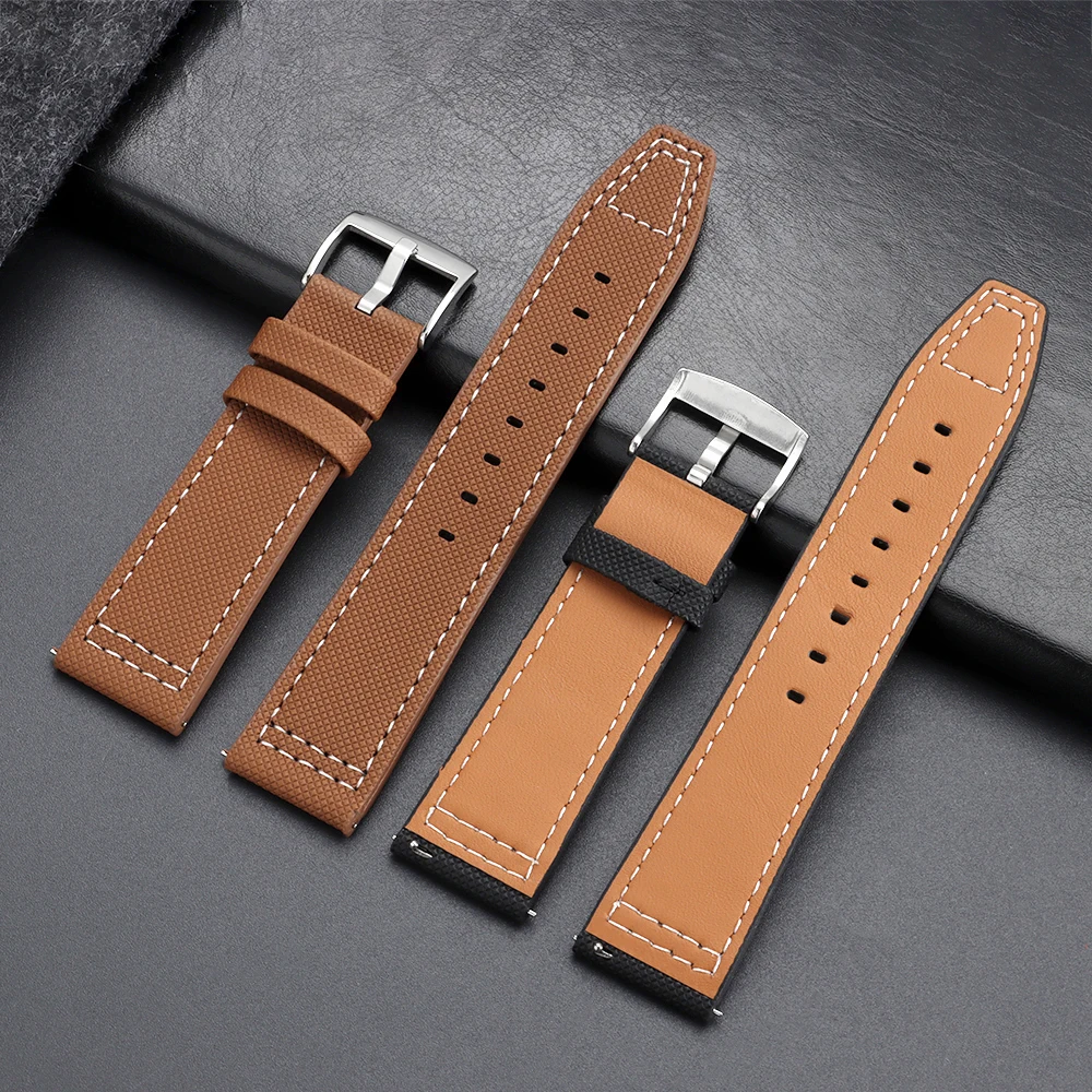 Premium Leather Quick Release Watch Strap – Sporty and Versatile Wristband