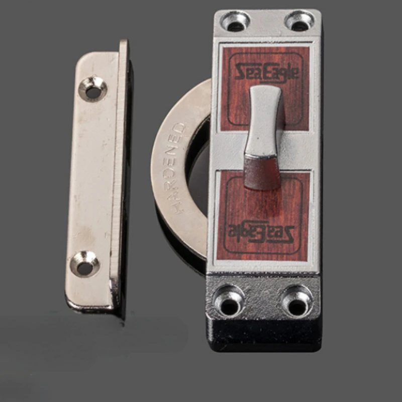 Single Side Sliding Door Hook Cam Latch Safety Lock Zinc Alloy Lock Push Pull Sliding Door with Key