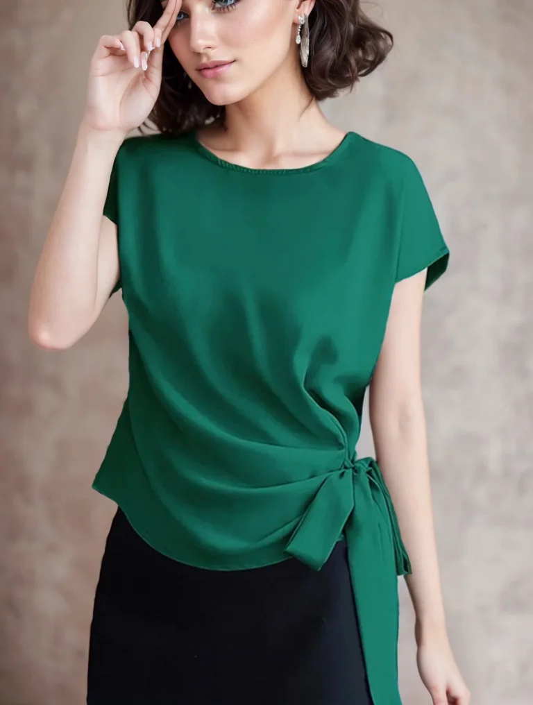 Women Spring Summer Style Blouses Shirts Lady Casual O-Neck Short Sleeve Bow Tie Decor Blusas Tops 9 Women Spring Summer Style Blouses Shirts Lady Casual O-Neck Short Sleeve Bow Tie Decor Blusas Tops