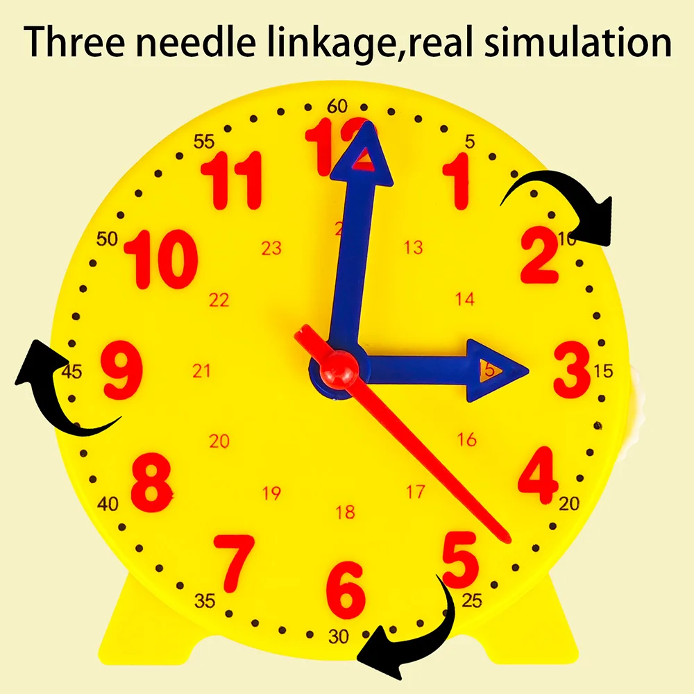 Lernzeit-Aktivitätsset, Uhr, pädagogische Stunde, Minute, Sekunde, Kognition, passendes Puzzle zum Unterrichten der Zeit, frühe Erzählung – Detail 6