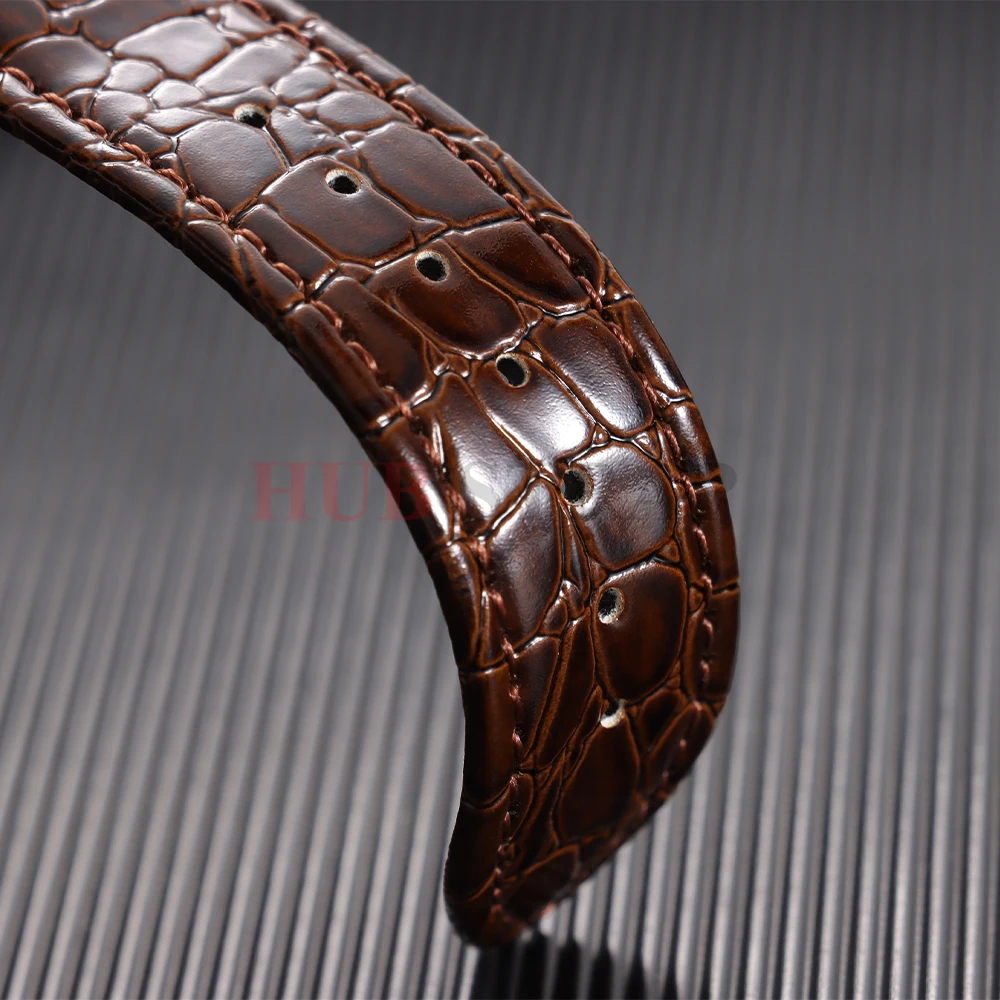Leder-Uhrenarmbänder mit Krokodilmuster-Design, automatische Schnalle, für Herren und Damen, Business-Uhrenarmband, 12/14/16/18/19/20/22 mm Uhrenarmbänder – Detail 7
