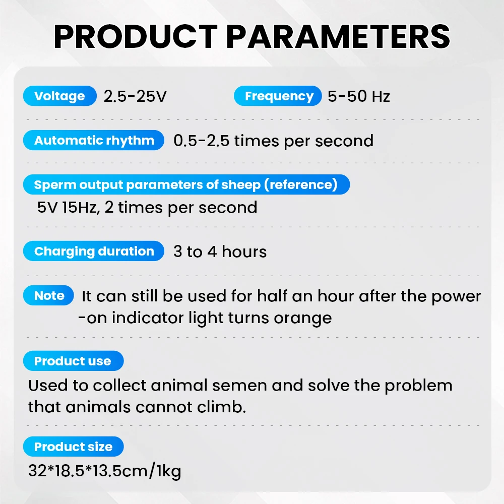 Veterinary Electric Stimulation Semen Collector Animal sperm collector Equipment