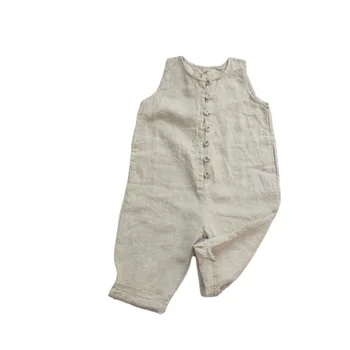 Kids Linen Sleeveless Jumpsuit 5
