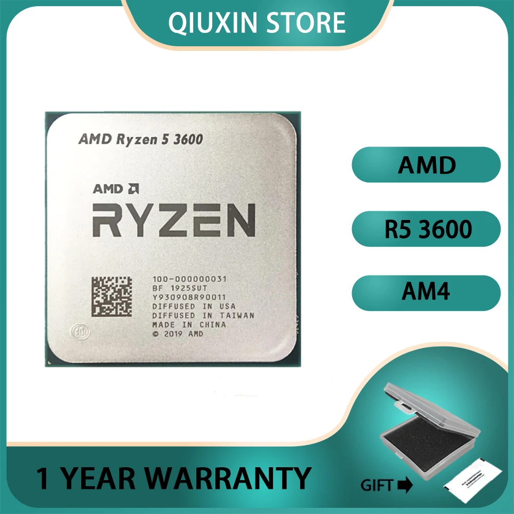 Amd Ryzen R5 3600 R5 3600 Processore Cpu 7Nm 65W L3 = 32M 100-000000031 3.6 Ghz Socket A Sei Core A Dodici Thread Am4