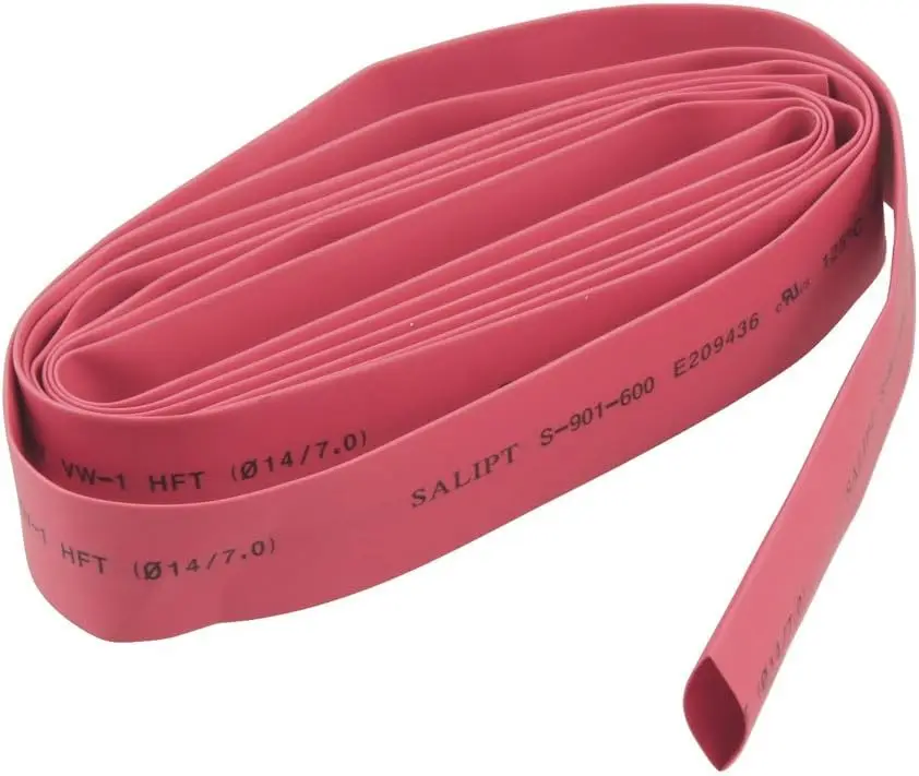 

Keszoox 2M 6.5ft 14mm Dia Heat Shrinkable Tube Shrink Tubing Red