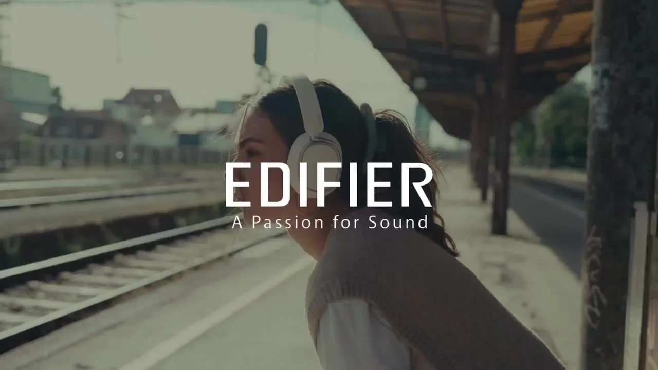 Edifier ES850NB Draadloze Over-Ear Noise-Cancelling Hoofdtelefoon, Hi-Res Audio Draadloos, LDAC, 92 uur Speeltijd, Bluetooth 5.4 & Multipoint, AI Call Noise Reduction, Opvouwbaar – Ivoor