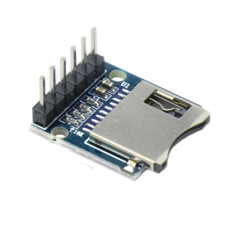 1 Stück 6-Pin Micro-SD-Kartenadapter-Modul Stromanschluss Mini-SD-TF-Karten-Speicher ARM AVR Speichererweiterungsprozessor