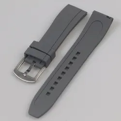 Versatile Quick Release Silicone Sports Watch Strap - Black, Green, Orange & Blue - 22mm (Gray)