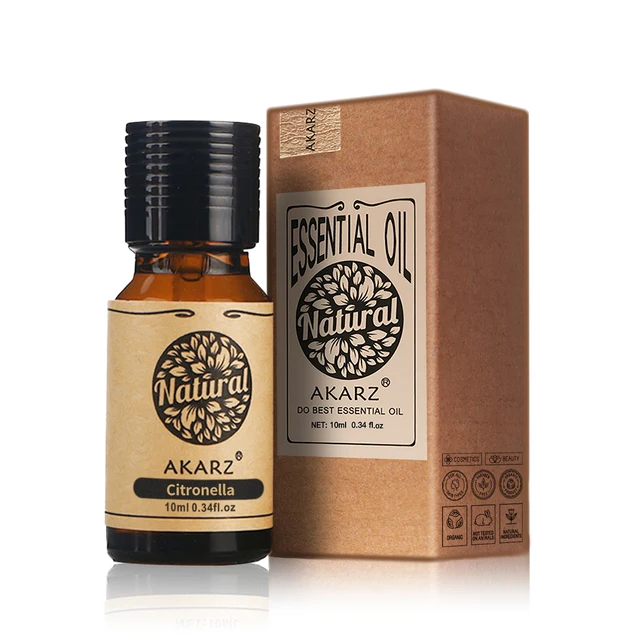 AKARZ Citronella Essential Oil Natural Aromatherapy Remove Acne Insect Soothing Mood Relax Citronella Oil