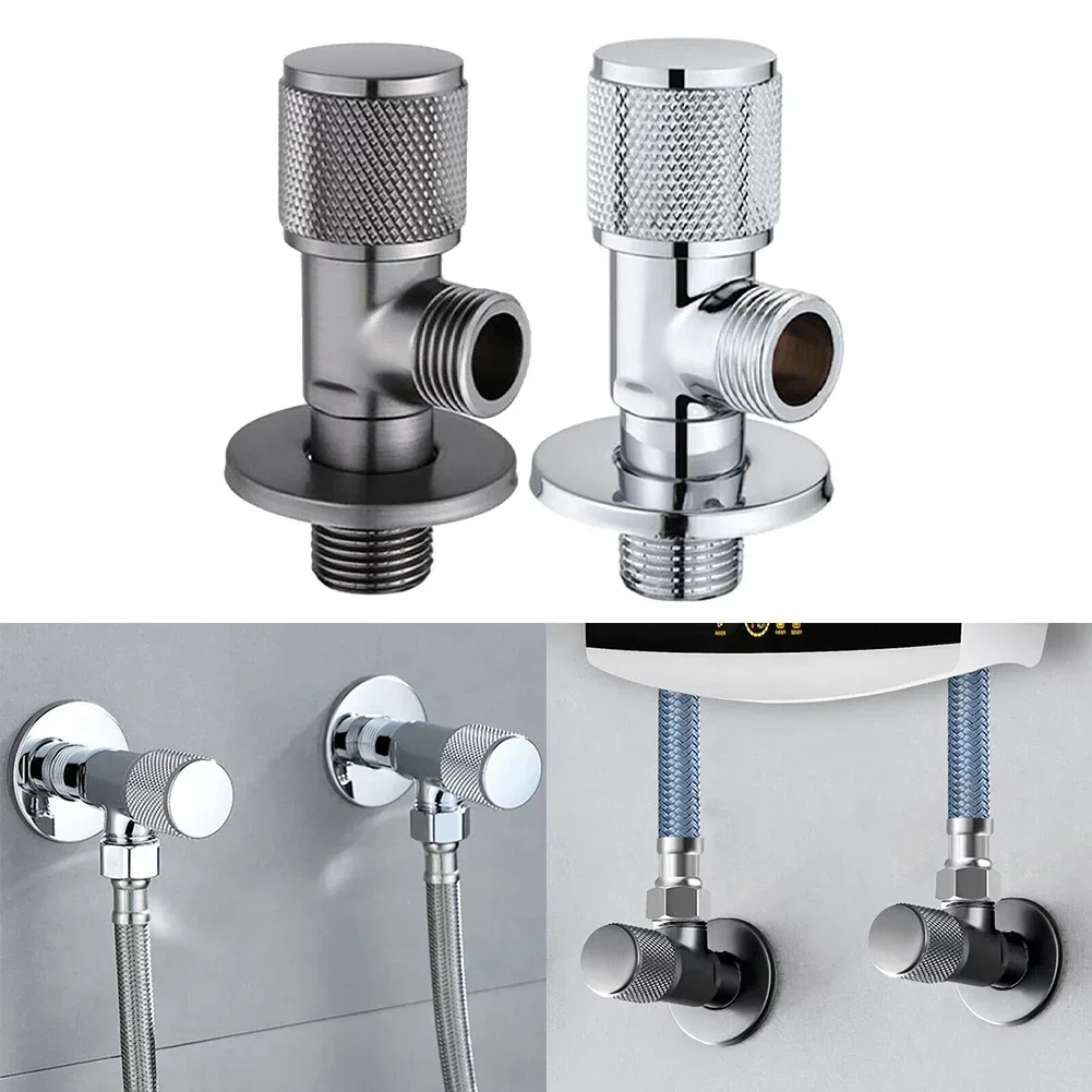 1 Pcs Brass Angle Valve Gray Inlet Valve Bathroom Outlet G1/2 Wash Basin Sink Diverter Kitchen Sink Water Stop Faucets