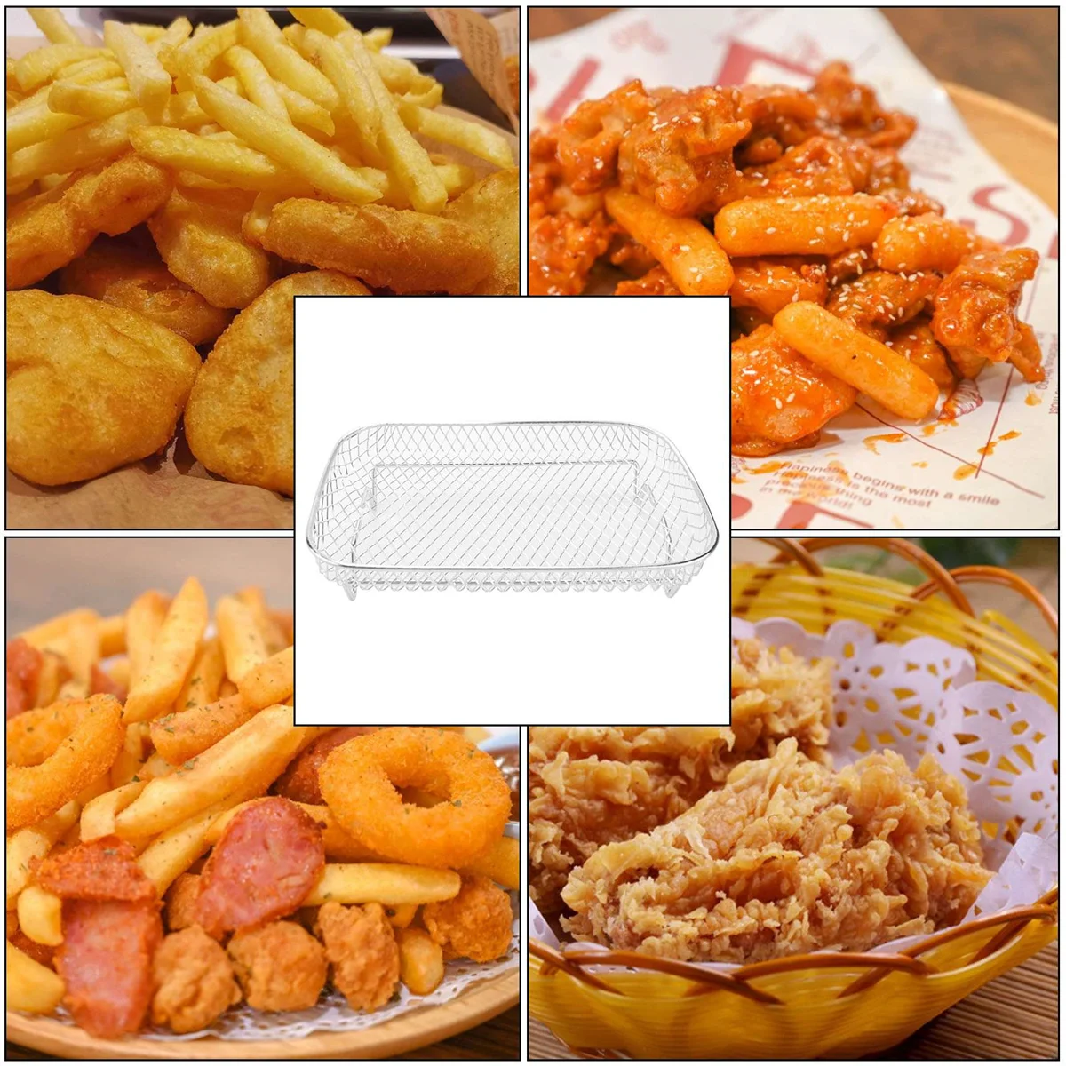Air Fryer Rack For Ninja Dual Xl Air Fryer,Multi-Layer Dehydrator Rack Toast Rack For Ninja Foodi Dz201 Dz40 Air Fryer