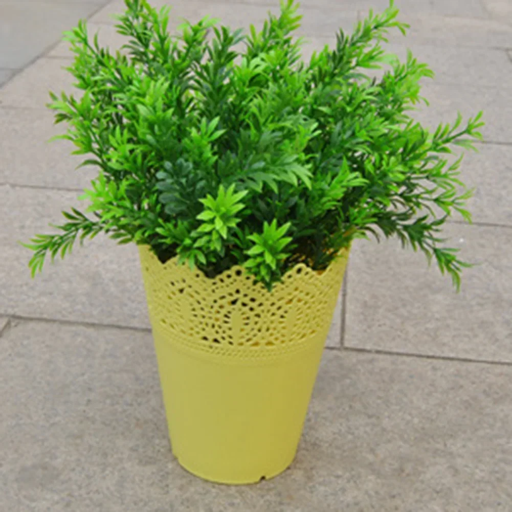 Elegant Lace Hollowed Out Crown Vase - Decorative Resin Flower Pot