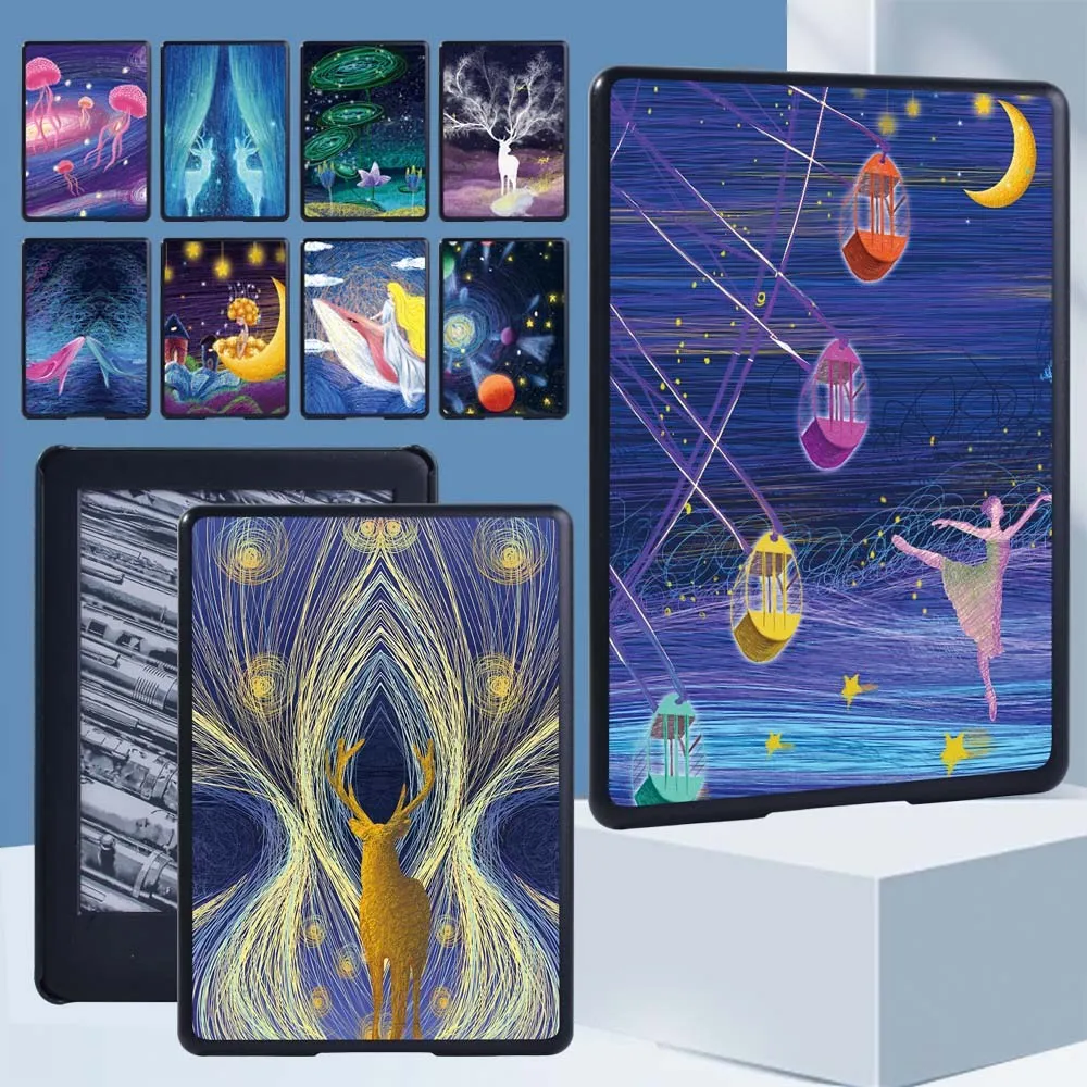 Custodia Per Tablet Per Kindle Paperwhite 4 /Kindle 10Th Gen /Kindle 8Th Gen /Paperwhite 1 2 3 Guscio Posteriore Con Stampa Di Vernice Antipolvere