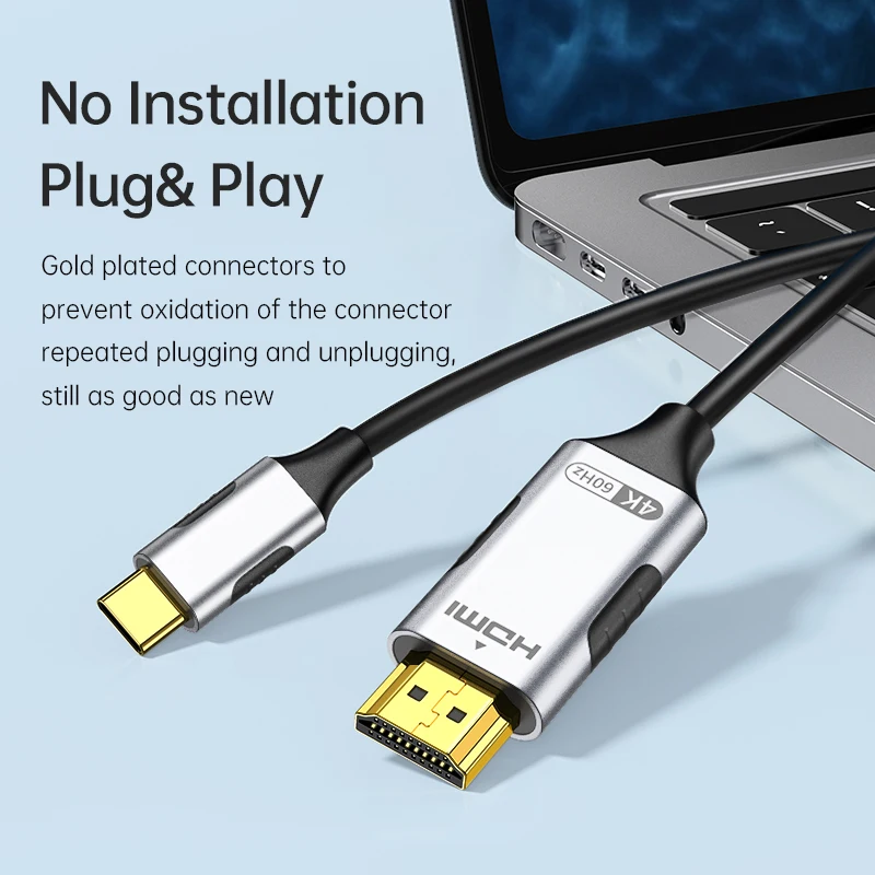 Ultra High-Speed 8K USB-C to HDMI Cable with HDR10+ and Dolby Vision Support