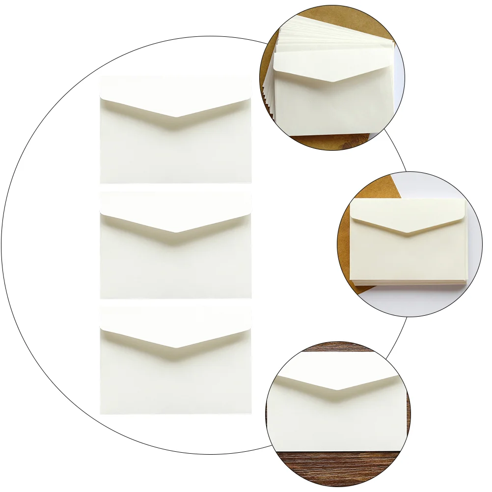 Mini Blank Envelopes Card Storage Bag Paper Envelopes Document Holder Business Letter Money Bags Thickened 100 Pcs mailing envelopes mini envelopes