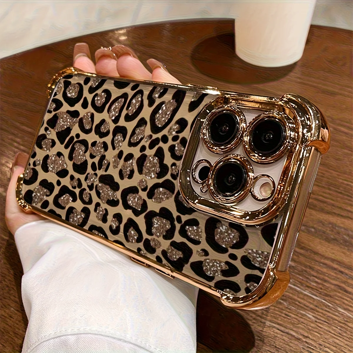 Personalized Leopard Print Design iPhone 11 12 13 14 15 16 17 Pro Max 16E Air AntiFall Silicone