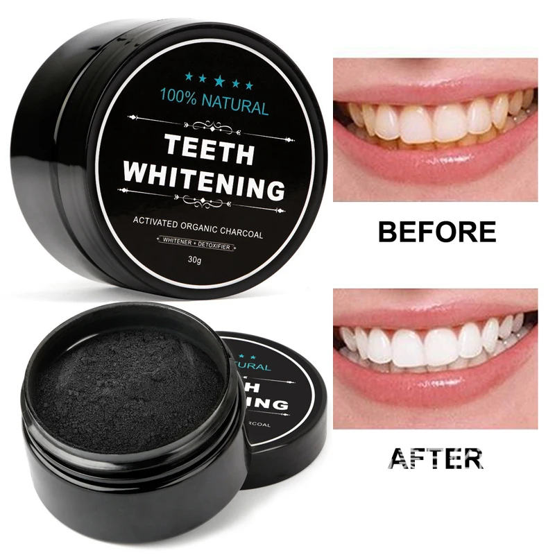 

Teeth Whitening Powder Oral Treatment Natural Activated Charcoal Bright Dental Fresh Breath Remove Plaque Stains Hygiene Care