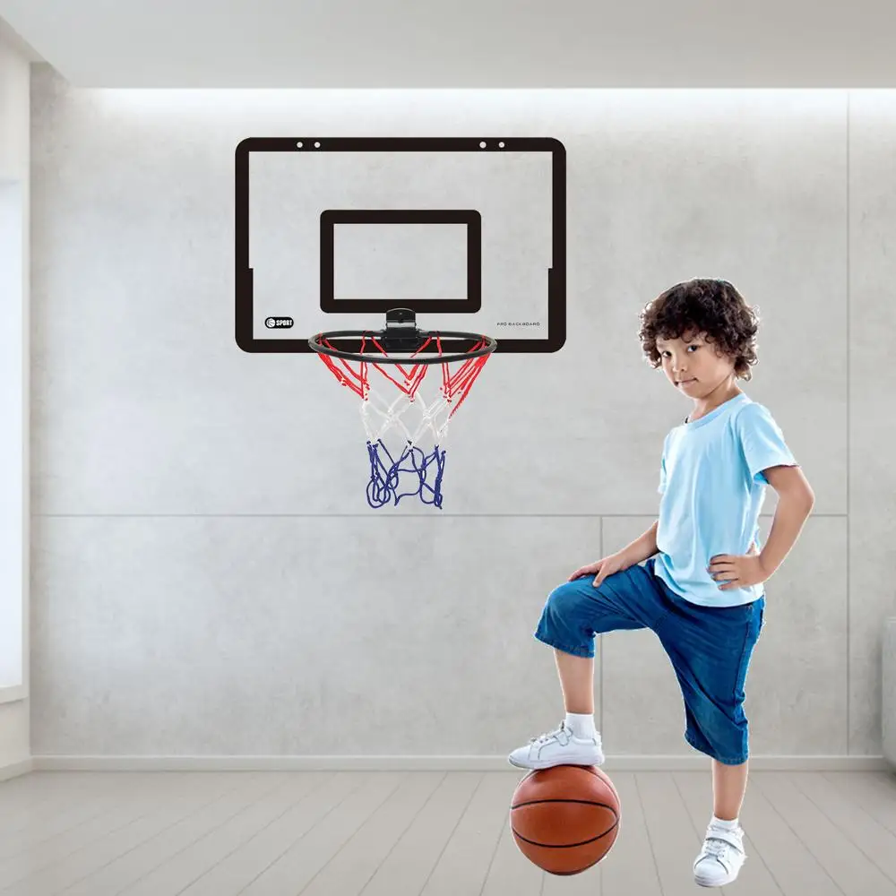 Description Picture 3 of itemKids Mini Basket Ball Board Toy Set Children Hanging Basketball Hoop Indoor Door Wall Mounted Shot Sport Trainer Toy Boy Gift